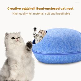 Cat Beds Egg Shell Removable Bed House Washable Portable Felt Creative Cats Kitten Warm Pet Kennel Nest