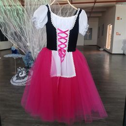 Stage Wear Professional Kids Girls Custom Size Color Performance Long Ballet Romantic Tutu Dress