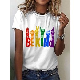 LGBT Women's T Shirts LGBTQ Be Mind Shirt Pride T-shirt Prezent Śmieszne, szkielet lesbijek praw dochód TEE TOPS