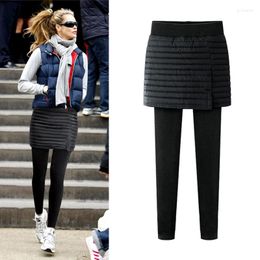 Women's Pants Winter Women Warm Thick Velvet Trousers Large Size Elastic High Waist Skirt Stretch Skinny Leggings