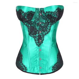 Bustiers & Corsets Sexy Floral Lace Bustier Burlesque Gothic Overbust Corset Top For Women Clubwear Corselet Plus Size