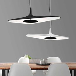 Pendant Lamps Soleil Noir Pendant Light Simple Irregular Resin linear pendant light Bedroom Living Room Restaurant kitchen island lighting G230524