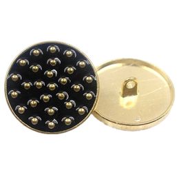 Sewing Notions Tools 10 pieces/batch of metal buttons used for clothing black sweater coat decoration shirt button accessories DIY JS-0157 P230523
