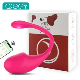 Vibrators Wireless Bluetooth App Vibrator for Women Vagina G Spot Vibrating Egg Long Distance Control Panty Sex Toys for Adult Couple Games 230524