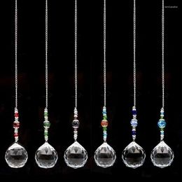 Pendant Necklaces XSM Window Hanging Coloured Crystal Suncatcher Beads Chain Sphere Chandelier Lamps Light Curtain Wedding Decoration Gift