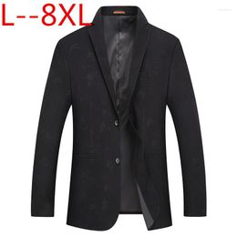 Men's Jackets 8XL Slim Bleiser Masculino Spring Casual Fit Floral Suit Mens Flower Blazer Party Dress Outfit Pantalon Trendy Blaser