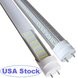 4FT LED T8 Ballast Bypass Type B Light Tube, 72W, 2500lm Dual-Ended Connection, 6500K, Transparent Clear Frosted Milky Lens, T8 T10 T12 Tube Light G13 NO RF Driver crestech