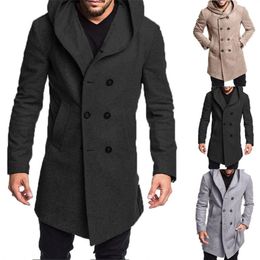 Men's Hoodies & Sweatshirts Mens Wool Inner Jacket Thick Warm Coats Casual Parkas Outwear Male Jackets Hooded Overcoat Comfortable