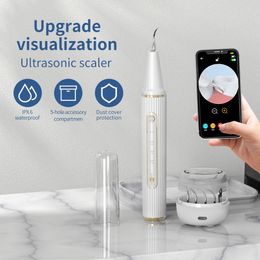 Other Oral Hygiene Electric Sonic Dental Calculus Scaler With Camera Oral Teeth Tartar Remover Plaque Stains Cleaner Removal Teeth Whitening LED 230524