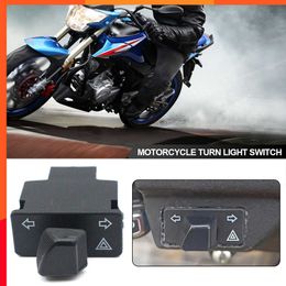 New 1pc Motorcycle Turn Light Start Switch Double Flash Switch Scooter Moped Emergency Button Honda 30mm Accessories