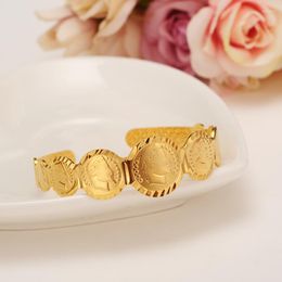 Bangle Dubai Gold Coin Women Girl African Children Bairn Jewellery Men Mideast Arab Gift