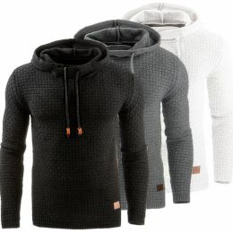 QNPQYX New Hoodies Men Male Long Sleeve Solid Colour Hooded Sweatshirt Mens Hoodie Tracksuit Sweat Coat Casual Sportswear S-4XL