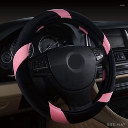 Steering Wheel Covers Winter Short Plush Car Cover Warm Auto Accessories Universal Size M 38CM
