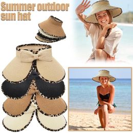 Wide Brim Hats Women's Hat With Bow-knot Sun Woven Adjustable Paper Baseball Caps Shirt And Memorial Day 2023