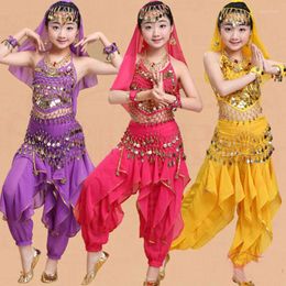 Stage Wear Girl Belly Dance Costume Sets Kids Dress Child Bollywood Costumes For Performance 6 Colors