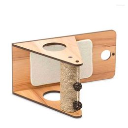 Cat Toys Wooden Scratcher Scraper Lounge Bed Multifunctional Scratching Post For Cats Training Grinding Claw Scratch Board