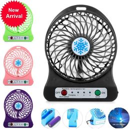 New Mini Portable Fan Usb Rechargeable Fan Air Cooler Mini Desk Third Wind Usb Fan 18650 Battery (not Include) Cooling Fans