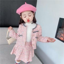 Clothing Sets Autumn Fashion Baby Girls Set Elegant Jackets Skirts 2Pcs Suits Kids Birthday Party Outfits