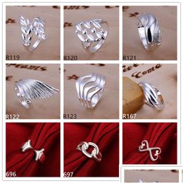 Band Rings High Grade Sterling Sier Plated 10 Pieces Mixed Style Fashion 925 Ring Gtr4 Factory Direct Sale Drop Delivery Jewellery Dhtsn