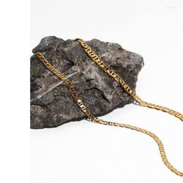 Chains Brass Gold-plated/platinum Mesh Red Cool Fashion Flat Chain Necklace Inse Style