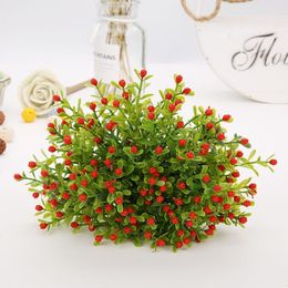 Decorative Flowers & Wreaths Plastic Plants Fake Simulation Bushes Wedding Indoor Home Garden Verandah Kitchen Parterre Office Table Arrange