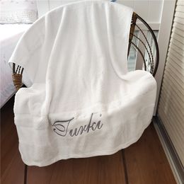 Cotton Beach Towel Bath Towel Party Baby Shower Baptism Baby Gift Name Personalised Embroidered Creative Anniversary Present