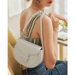 Evening Bags Genuine Leather For Women 2023 Lady Shoulder Fashion Female High Quality Crossbody Brand Designer Hobo Bag