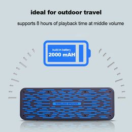 Portable Speakers Portable Bluetooth Speaker TWS Wireless Outdoor Speaker with 3D Stereo Subwoofer Built-in 2000 mAh Battery FM radiosG230524