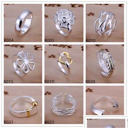 Band Rings High Grade Sterling Sier Plated 10 Pieces Mixed Style 925 Ring Gtr2 Factory Direct Sale Drop Delivery Jewellery Dhuy0