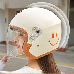 Motorcycle Helmets Moto Jet Helmet Open Lightweight Safety Hat For Scooters Summer Winter With Double Visor Mica Moped Cap