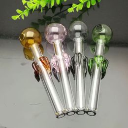 Smoke Pipes Hookah Bong Glass Rig Oil Water Bongs Colored Leaf Glass Colored Bubble Pot