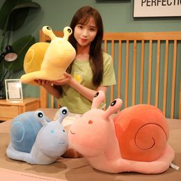 Plush Dolls 20-60cm Cartoon Snails Plush Toys Lovely Animal Pillow Stuffed Soft Kawaii Snail Dolls Sofa Cushion Cute Birthday Gift for Girls 230525