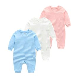 Retail High quality Newborn baby romper onesies cartoon cotton bear printed jumpsuit one-piece jumpsuits Rompers infant kids desig305j
