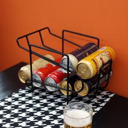 Storage Baskets White Black Wine Bottle Display Racks For Home Kitchen Jar Beverage Holder Club Bar Basket Party Decor Tableware