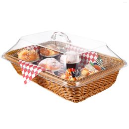 Dinnerware Sets 1 Pieces Imitation Rattan Woven Basket Bread Baskets Small Seagrass Serving Round Storage Vegetable Fruit
