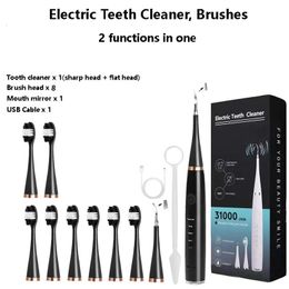 Other Oral Hygiene Electric Sonic Teeth Cleaner Dental Calculus Plaque Coffee Tartar Stains Remover Toothbrush 230524