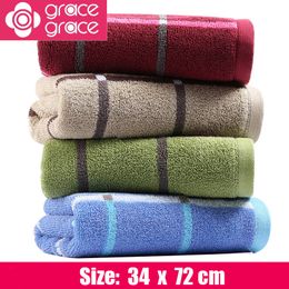 100% Cotton High Quality Face Towels Travel Sport Luxury Hotel Quick-Dry Bath Towels Plaid Soft Absorbent Thickened Towel Set