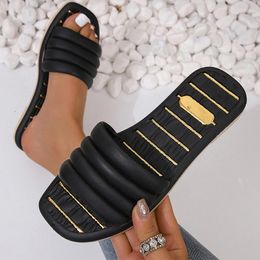 Slippers Women Flats Summer Sandals Beach Shoes 2023 Fashion Trend Slingback Flip Flops Casual Bohemian Dress Slides