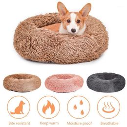 Cat Beds & Furniture Dog Bed Pet Calming Round Nest Warm Comfortable Sofa House Puppy Cushion Mat