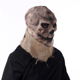 Cadılar Bayramı Korku Kafatası Lateks Maske Sahnesi Performans Props Simülasyon Yüz Dekorasyonu