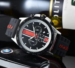 Hot selling racing watch 007 New fashion men's high-end quartz movement watch sports silicone belt multi-functional chronograph men's watch quartz watch desire