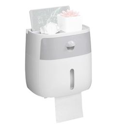 Bathroom Storage & Organization Double Paper Tissue Box Waterproof Toilet Holder Punch-Free Wall Mounted Shelf Dispenser Home Tool