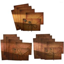 Gift Wrap 3 Sets Vintage Stationary Letter Papers Aged Paper Envelopes Retro Writing Stationery