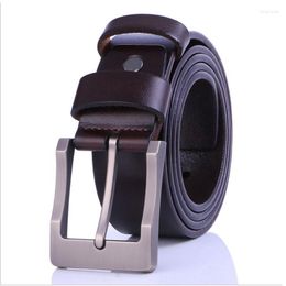 Belts Soft Belt Pin Buckle Cowboy Genuine Leather Vintage Wide Waistband Strap 130 140 150cm