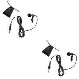 Microphones 2x 3.5mm Jack Clip-on Microphone Lavalier Computer