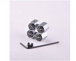 Car styling 4PCS/Set Car Anti-Theft Valves Tyre Stem Air Caps Stainless Car Wheels Tyres Valve Caps case for Opel