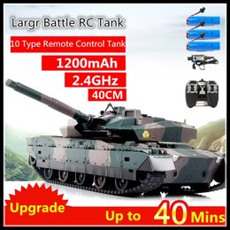 Electric/RC Car Type 10 RC Tank 1200mAh Lithium Battery Independently Suspended Load-bearing Track Better Off-road PerformancFor Kids Gift 230525