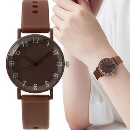 Wristwatches Fashion Women's Watches Silicone Strap Quartz Wristwatch Neutral Style Minimalist Design Watch Clocks