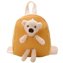 Backpack Children's Plush Bear Bag Messenger Boys And Girls Cute Cartoon Rucksack Trend Baby Toddler School