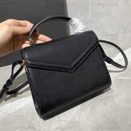 10A Mirror Quality Designers Mini Cassandra Flap Bag 20cm Womens Real Leather Black Purse Luxury Handle Handbag Crossbody Shoulder Strap Bag With Box